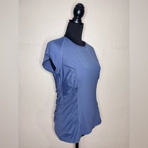LIJA Blue Ruched Women’s Top Size Large‎